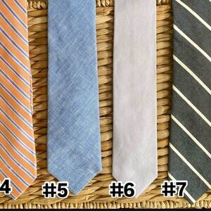 #7 / NWTs / J Crew Men's Grey / White  Cotton Tie / NEVER BEEN WORN